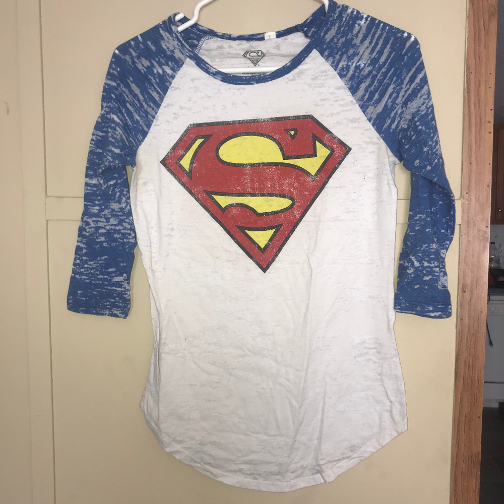 Superman baseball tee